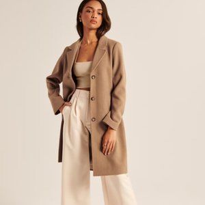 Abercrombie & Fitch Wool Blend Dad Coat